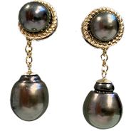 Perles de Tahiti Spheriques et Baroques montees specialement sur Or 18 Carats Joaillerie Française